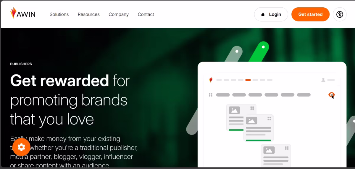 Awin affiliate program frontpage