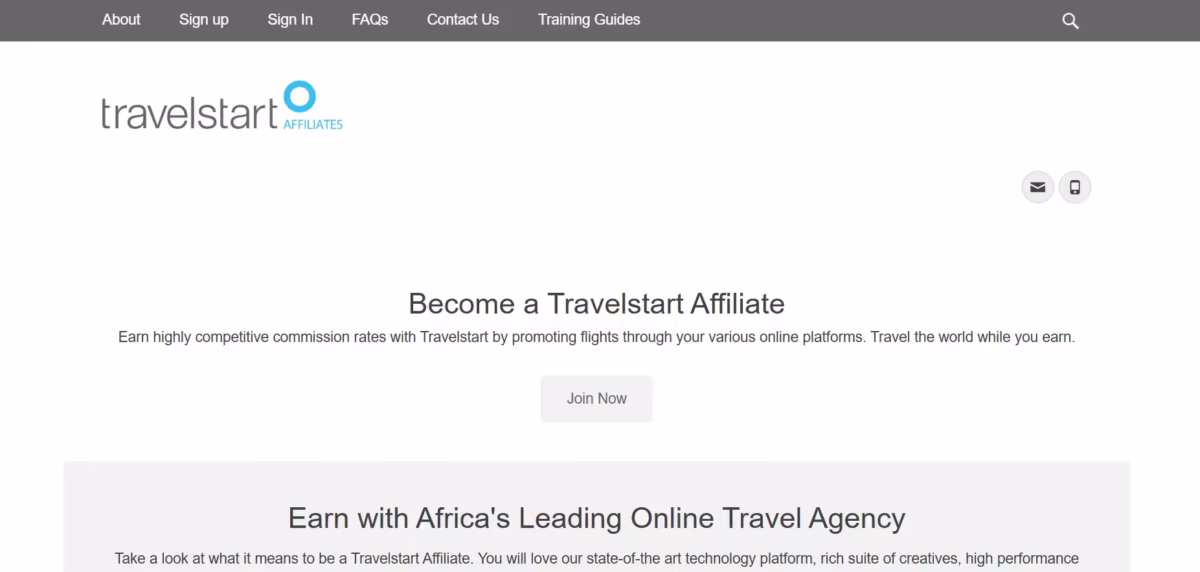 Travelstart affiliate program website